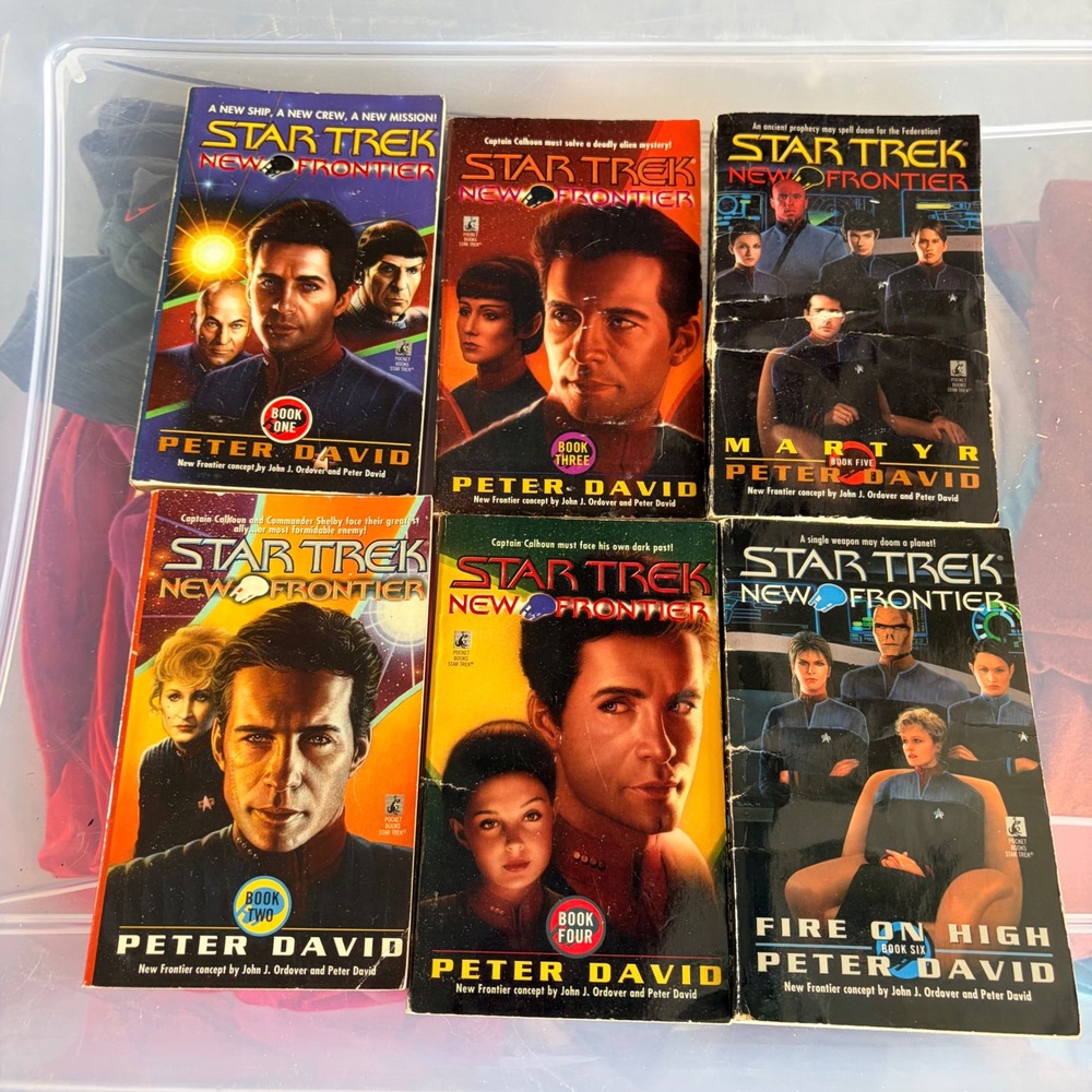 Star Trek New Frontier Peter David Book Lot 1-6 Mass Market Paperbacks 1997-1998